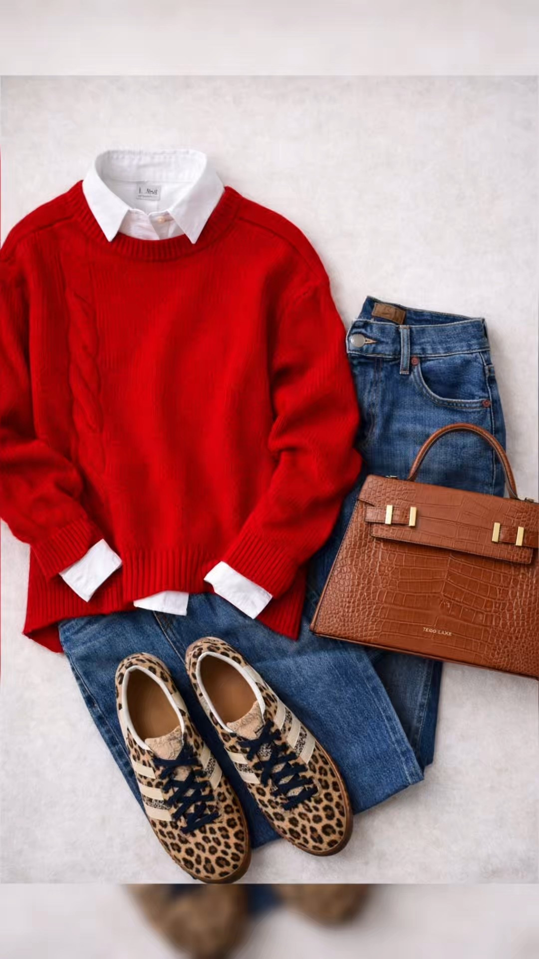 Date Night at Morton’s 🥩❤️

Who says you can’t wear sneakers to a steakhouse? Watch me!

The outfit:
Red sweater + white collar shirt + jeans + leopard sneakers + croc bag

Why it works:
The red sweater is bold and festive. White collar peeking out = preppy perfection. Leopard sneakers say “I’m here to have fun, not impress anyone.” And that croc bag? Chef’s kiss 💋

Pro tip: Dress codes are suggestions. Confidence is the real dress code!
Perfect for dinner dates, casual Friday nights, holiday parties, or anytime you want to be comfortable AND fabulous!

#LTK #LTKstyletip #LTKunder200 #LTKshoecrush #LTKitbag #DateNightStyle #RedSweater #LeopardPrint #SneakersWithEverything #CasualChic #OOTD