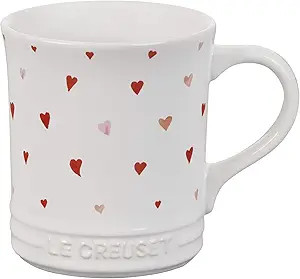Le Creuset La'Amour Stoneware Mug, White with Heart Applique | Amazon (US)