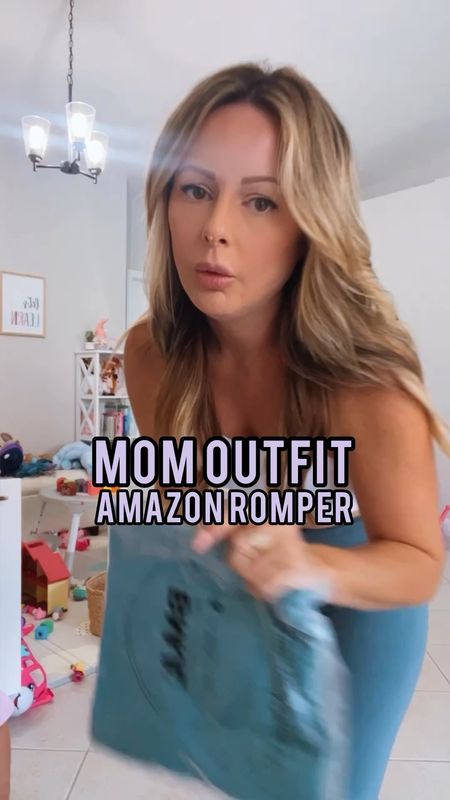 Ootd mom fit — love this amazon romper! Wearing medium 

#LTKfindsunder50 #LTKstyletip #LTKVideo