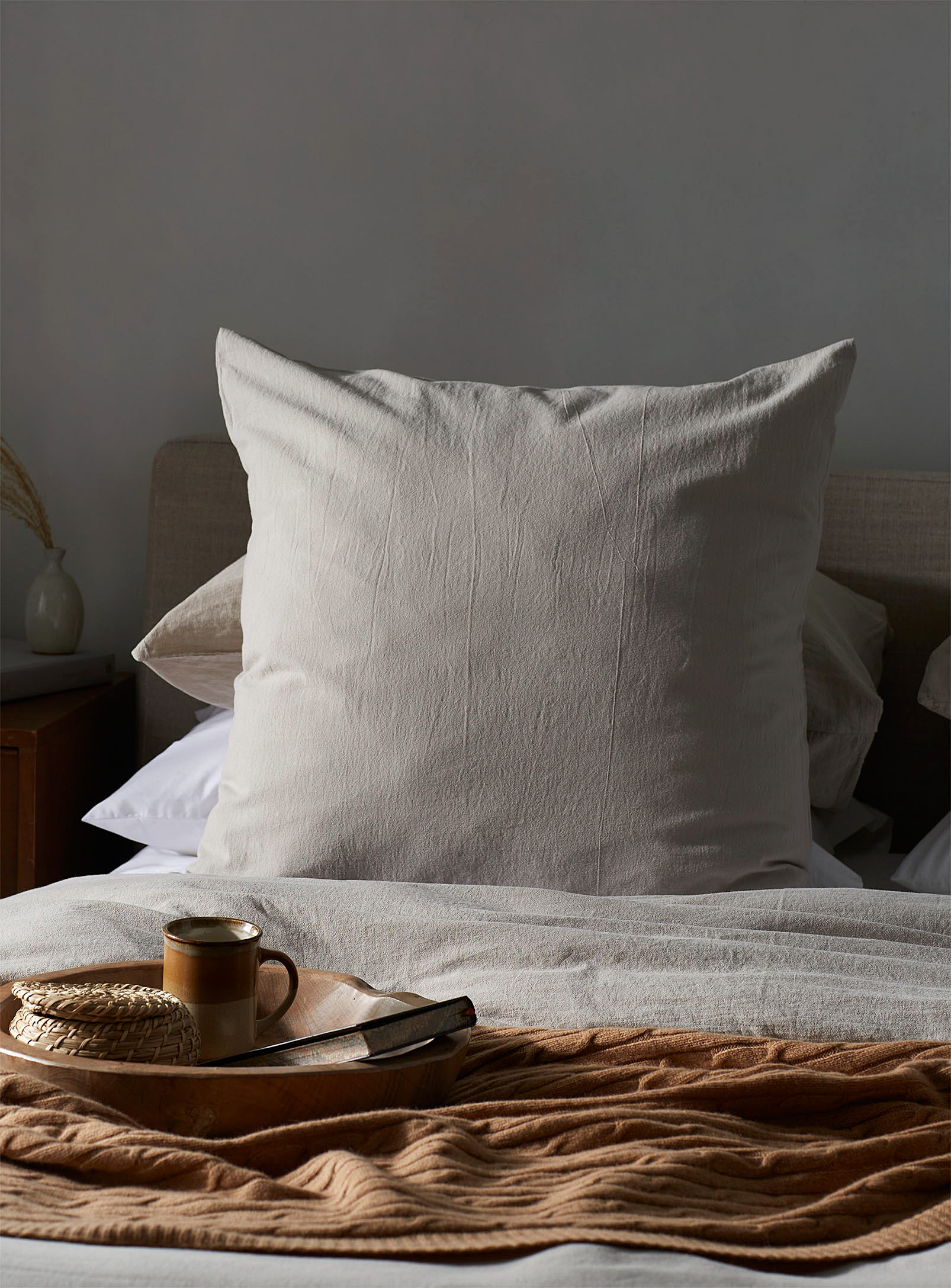 Simons Maison - Cotton and linen Euro pillow sham (Home, Beige, EURO P/C) | Simons