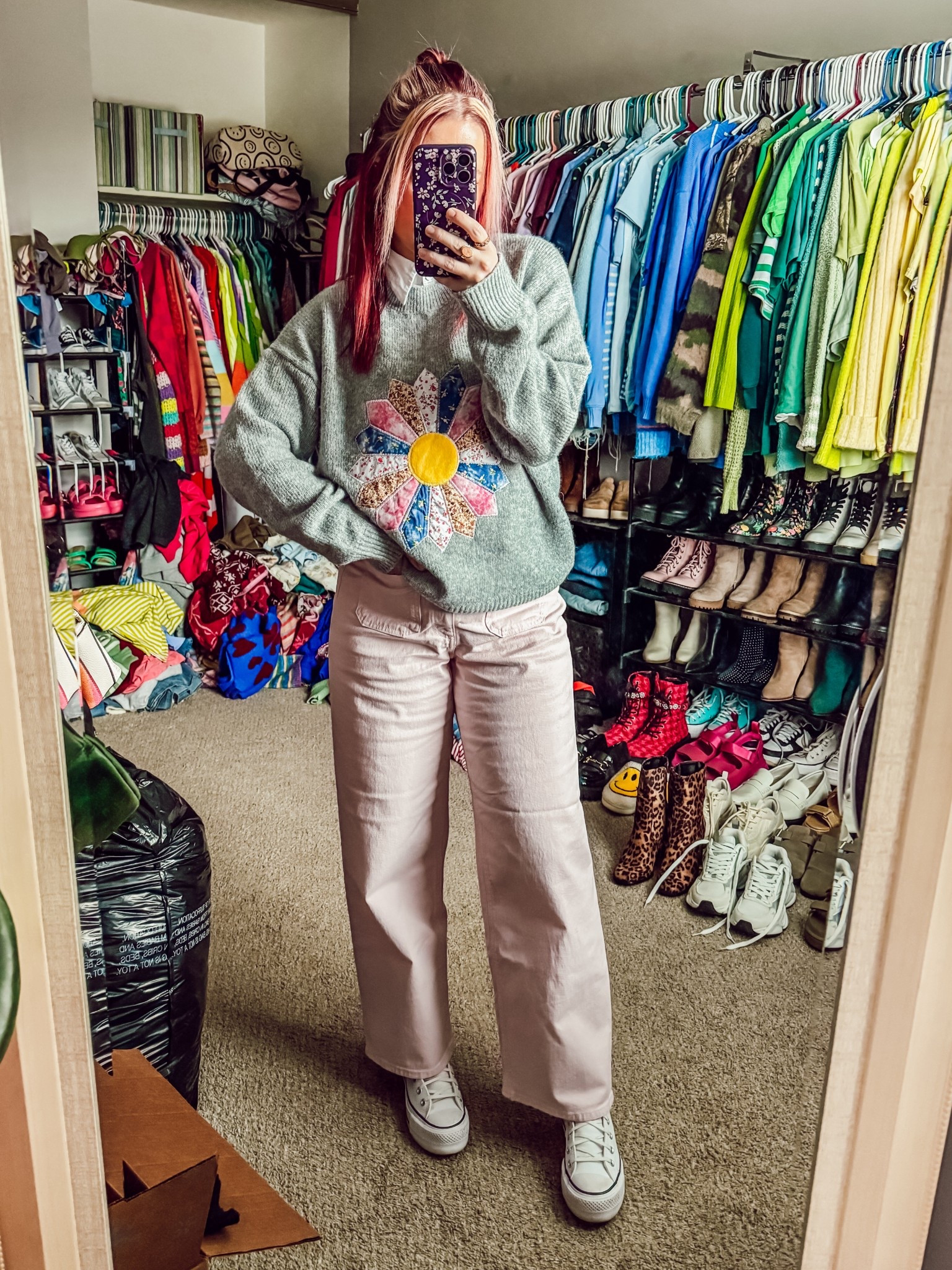 Today’s ootd 
Sweater - small - shop the mint 
Jeans - 8 - target 
Collar - Amazon 
Shoes - converse 
Earrings/hair clip - Maurice’s 

#LTKdayinmylife #LTKSeasonal #LTKootd