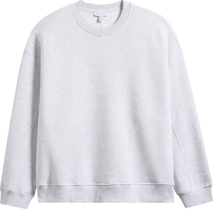 Topshop Premium Seam Cotton Blend Sweatshirt | Nordstrom | Nordstrom
