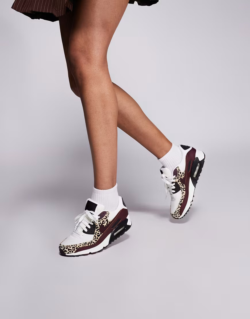 Nike Air Max 90 sneakers in leopard print-Brown | ASOS (Global)
