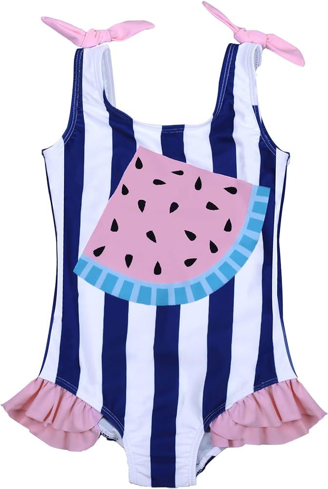 MARZXIN Baby Girls One Piece Swimsuit Toddler Ruffle Bathing Suit Swimwear Beachwear | Amazon (US)
