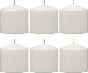 Stonebriar 18 Hour Long Burning Unscented Pillar Candles, 3x3, White , Pack of 6 | Amazon (US)