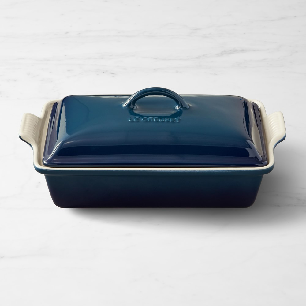 Le Creuset Heritage Stoneware Rectangular Covered Casserole, 4-Qt. | Williams-Sonoma