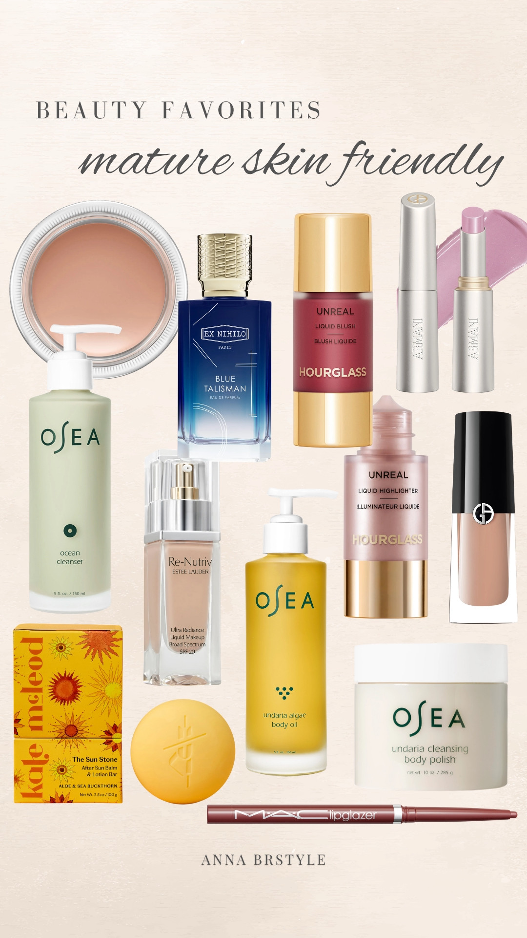 These beauty favorites are so good for mature skin and give that glowy, healthy makeup look without feeling heavy. From hydrating skincare and creamy makeup products to everyday lip favorites and clean beauty finds, these are the products I keep reaching for lately.

Mature skin makeup, Glowy makeup products, Hydrating skincare, Clean beauty favorites, Everyday makeup routine, Anti aging beauty products, Cream blush, Liquid highlighter, Luxury beauty favorites, OSEA skincare, Natural makeup look, annabrstyle

#LTKOver40 #LTKBeauty #LTKselfcare