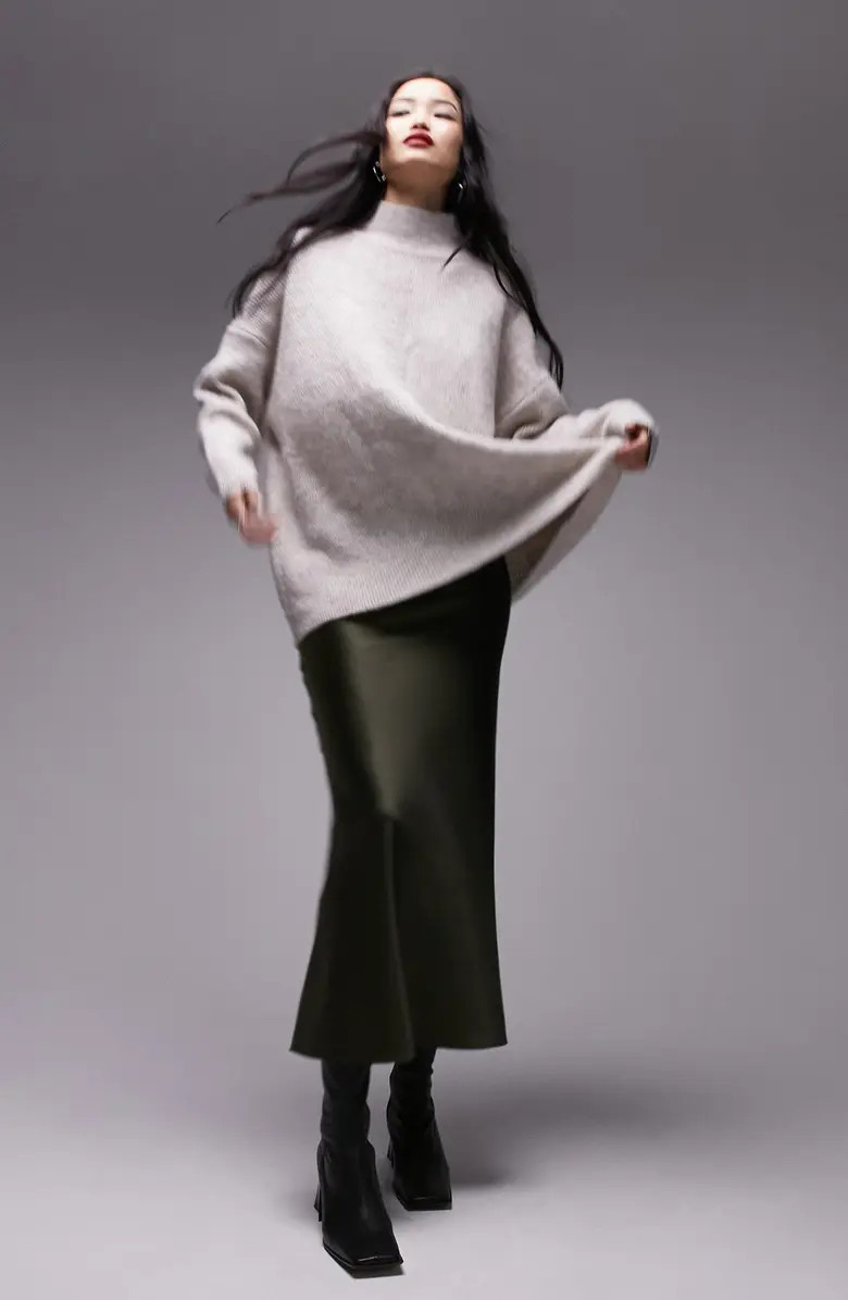 Oversize Mock Neck Sweater | Nordstrom