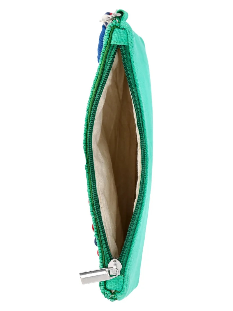 No Boundaries Women's Beaded Wristlet, Green Cherry | Walmart (US)