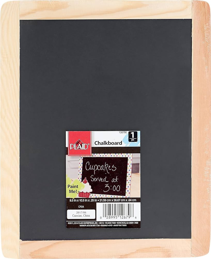Plaid Double Sided Framed Chalkboard, 8.5"X10.5", 1 Pack | Amazon (US)