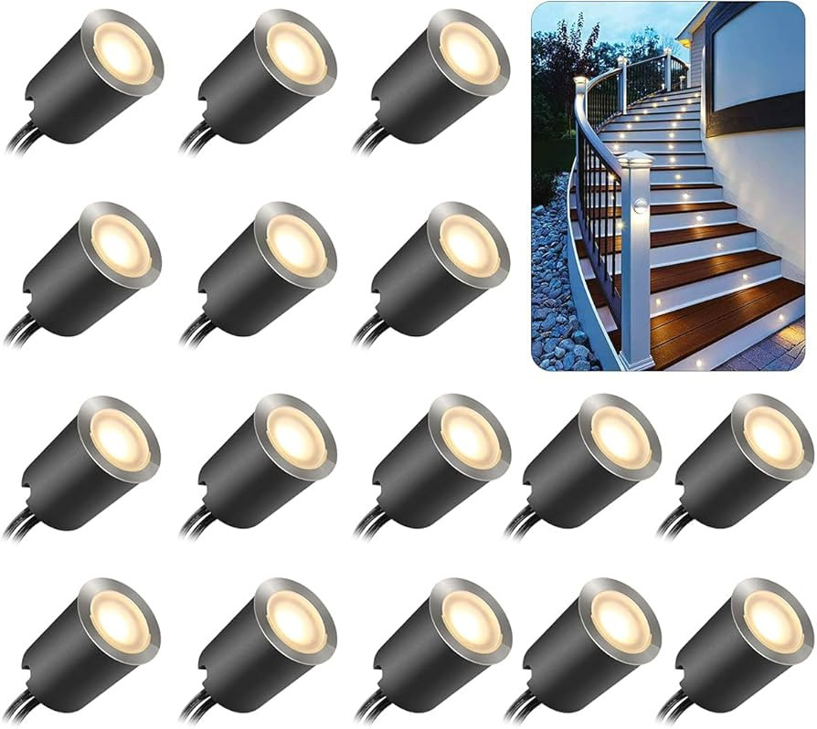 Recessed LED Deck Light Kits with Protecting Shell φ32mm,SMY In Ground Outdoor LED Landscape Lig... | Amazon (US)