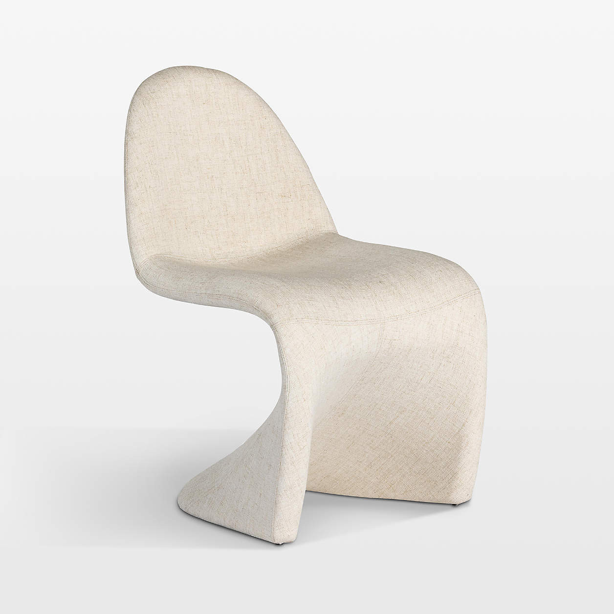 Curva Cream Upholstered Dining Chair | Crate & Barrel | Crate & Barrel