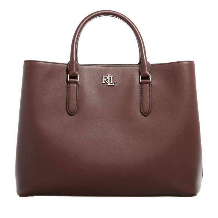 Lauren Ralph Lauren Marcy 36 Satchel Large Dark Mahogany | Tote | Fashionette (DE)