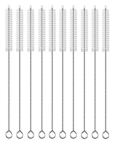 Straw Cleaner Brush Extend 12 inch, Extra Wide 12mm diam Pipe Cleaners, Extra Long Straw Brush for Sippy Cup, Water Bottle and Tubes, Drinking Straw Cleaning brush Set 10 Pack | Amazon (US)