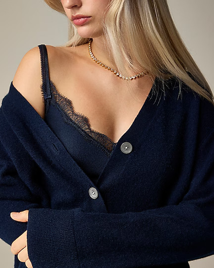 Cashmere patch-pocket cardigan | J. Crew US