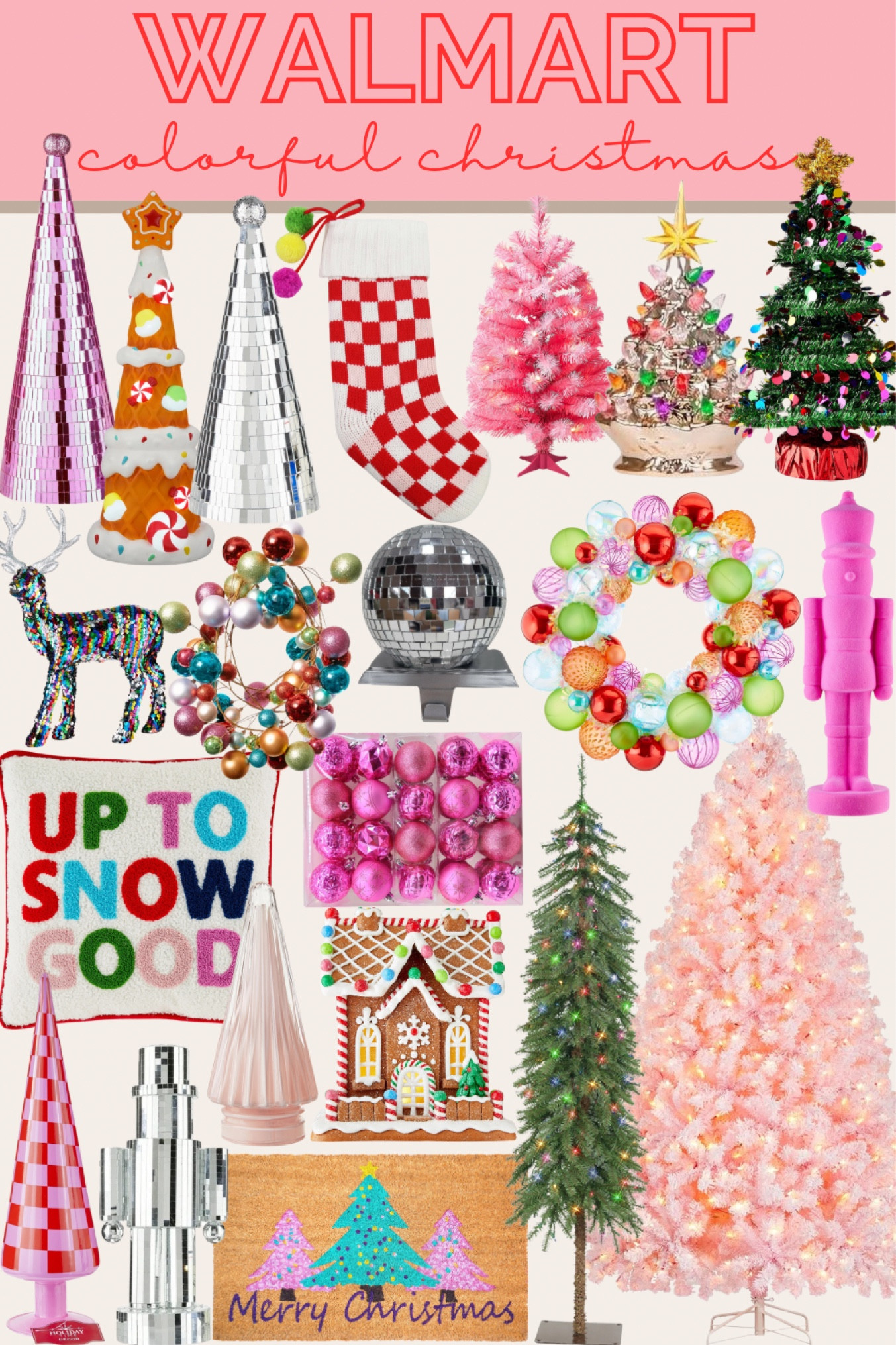 Walmart colorful Christmas decor, Christmas decorations, pink Christmas decor, Walmart home, Walmart Christmas, colorful Christmas 

#LTKFindsUnder50 #LTKHoliday #LTKHome