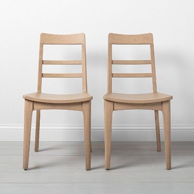 2pk Wooden Ladder Back Dining Chair Set - Hearth & Hand™ with Magnolia | Target
