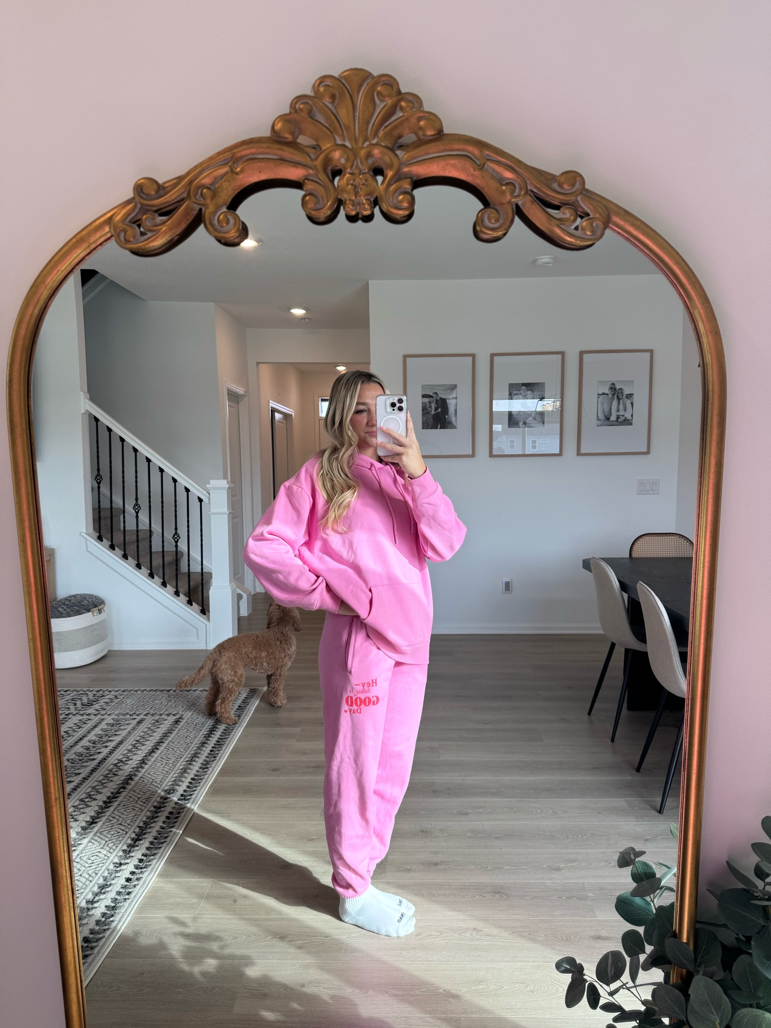 This set from target is so comfy & cute for February! Medium in top XS in bottoms 