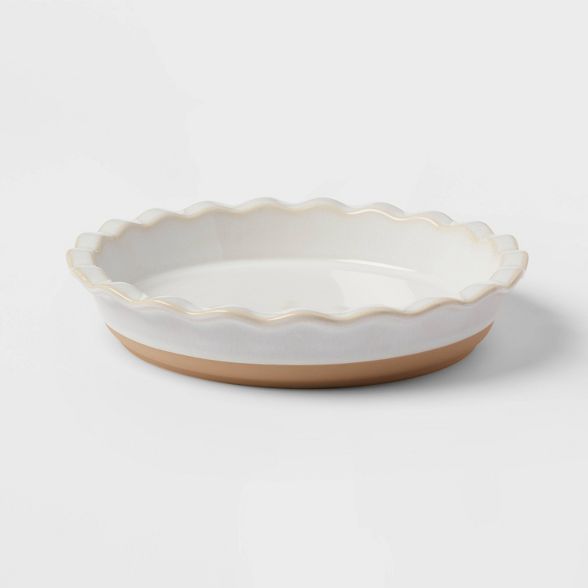 10" Stoneware Pie Pan Cream - Threshold™ | Target