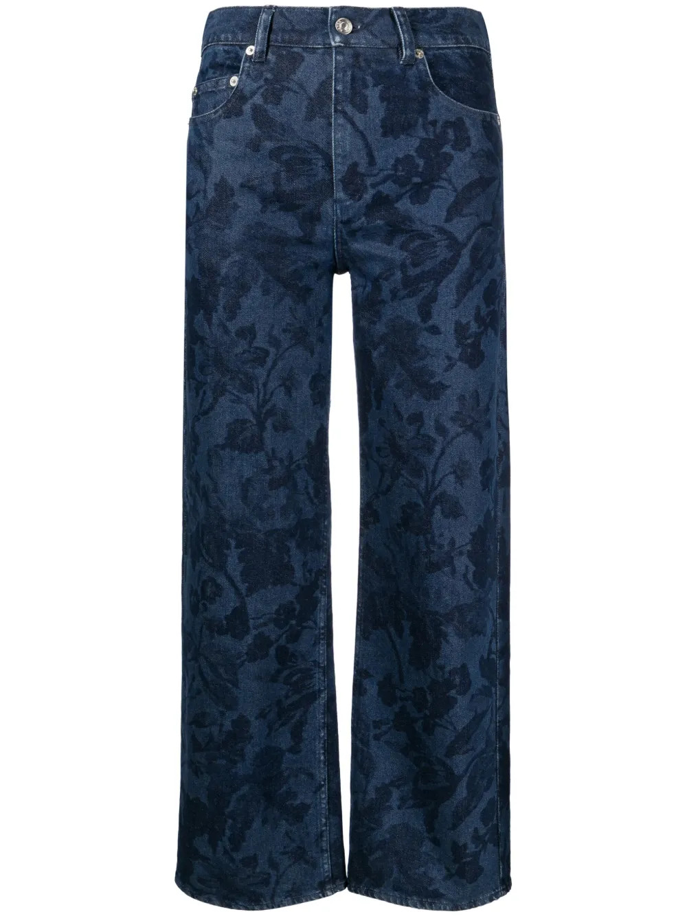 floral-print straight-leg jeans | Farfetch Global