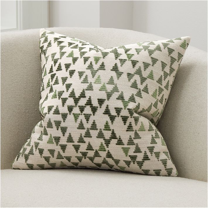 Cut Velvet Trees Pillow Cover | West Elm (US)