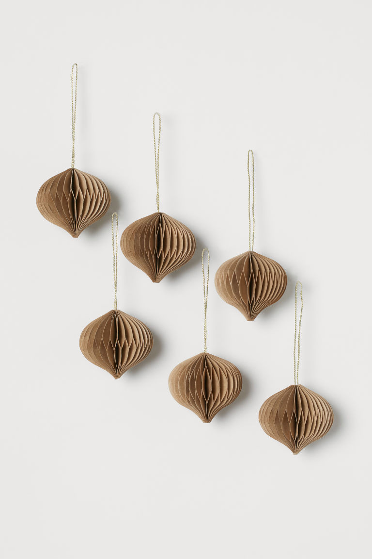 H & M - Lot de 6 décorations de Noël - Beige | H&M (FR, IT, ES, PT, BE)