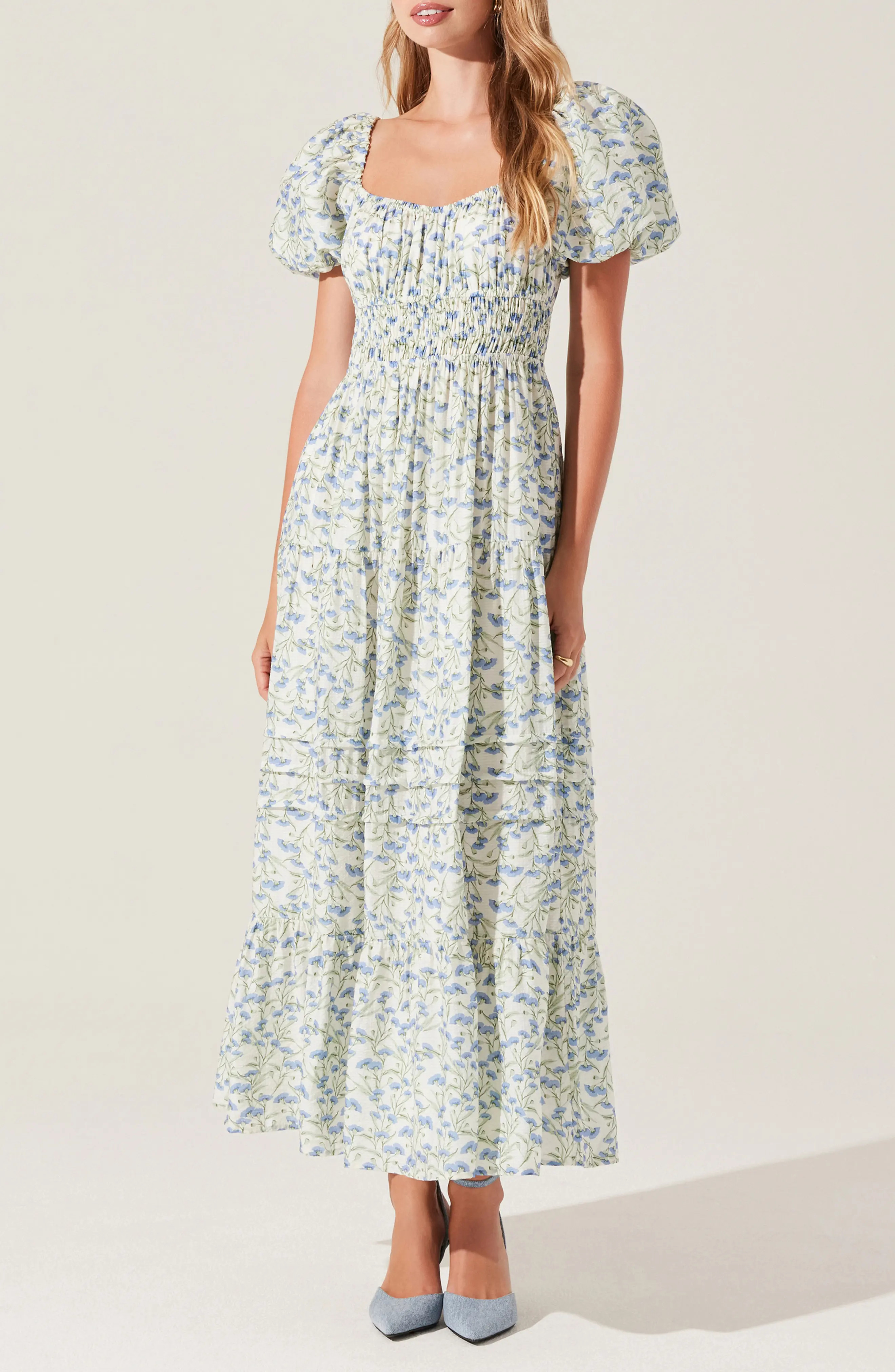 Florentina Floral Print Smocked Dress (Women) | Nordstromrack | Nordstrom Rack