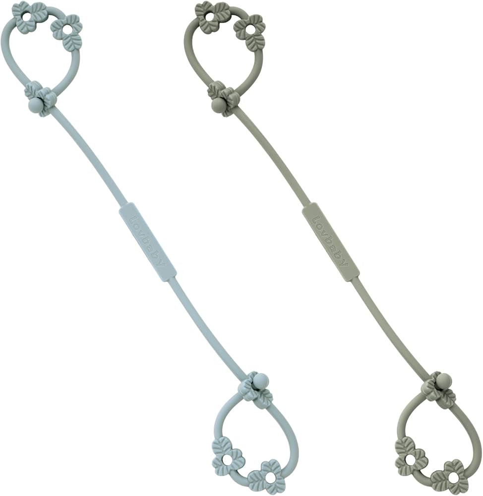 Toy Safety Straps, Silicone Pacifier Clips, Adjustable Stretchable Sippy Cup Straps for Strollers... | Amazon (US)