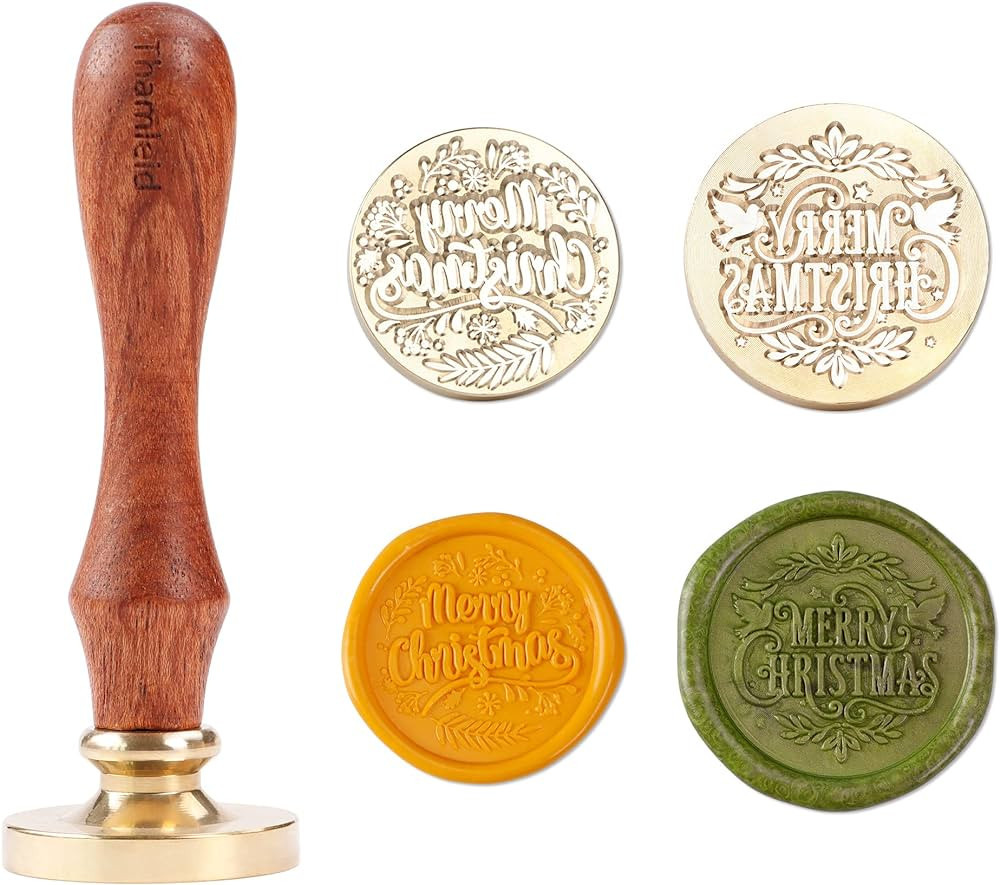 Thamleid Merry Christmas Wax Seal Stamp, Christmas Sealing Stamp for Letters Gift Cards Package C... | Amazon (US)