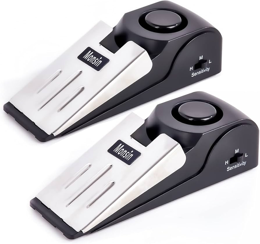 Door Stop Alarm, Door Stopper with 120DB Security Alarm, Floor Wedge Doorstop for Travel Apartmen... | Amazon (US)