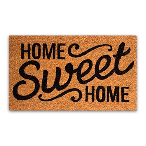 Coco Coir Door Mat with Heavy Duty Backing, Home Sweet Home Doormat, 17”x30” Size, Easy to Clean Ent | Amazon (US)