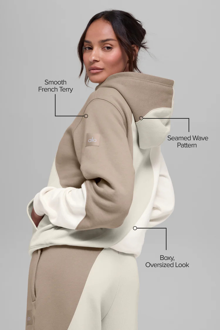 Make Waves Hoodie - Ivory/Bone/Gravel | Alo Yoga (US)