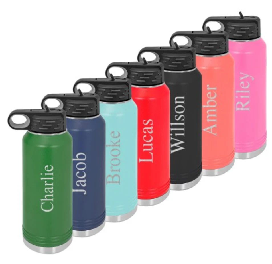 Water Bottle With Block Name Design | Lovely Little Things Boutique