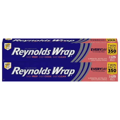 Reynolds Wrap Standard Aluminum Foil Twin Pack - 350 sq ft | Target