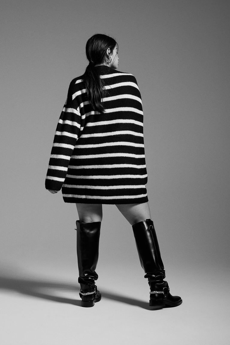 Knit Dress - Black/striped - Ladies | H&M US | H&M (US + CA)