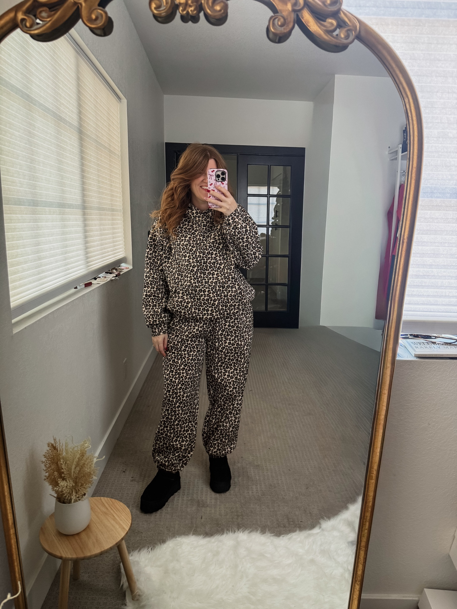 Leopard print sweatshirt set. So comfy! 

#LTKootd #LTKmomlife #LTKSeasonal