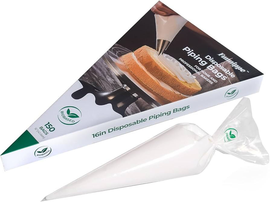 Biobased Disposable Piping Bags 16 Inch, Eco-Friendly Cake Decorating Pastry Bags, Anti-Burst, Pa... | Amazon (US)