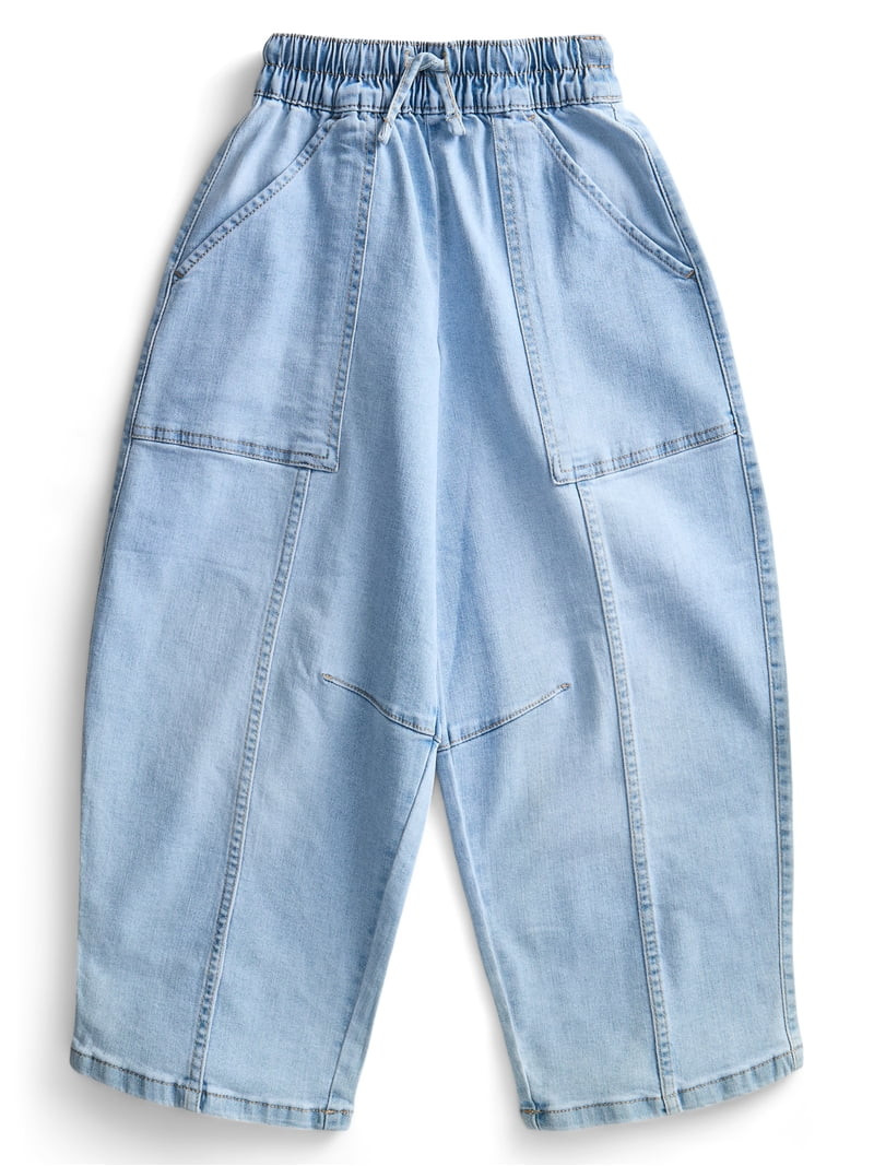 Weekend Academy Girls Barrel Leg Pants, Sizes 5-18 | Walmart (US)