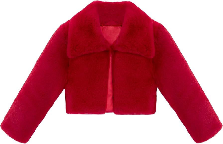 Lilax Girls Cozy Faux Fur Bolero Jacket Shrug | Amazon (US)