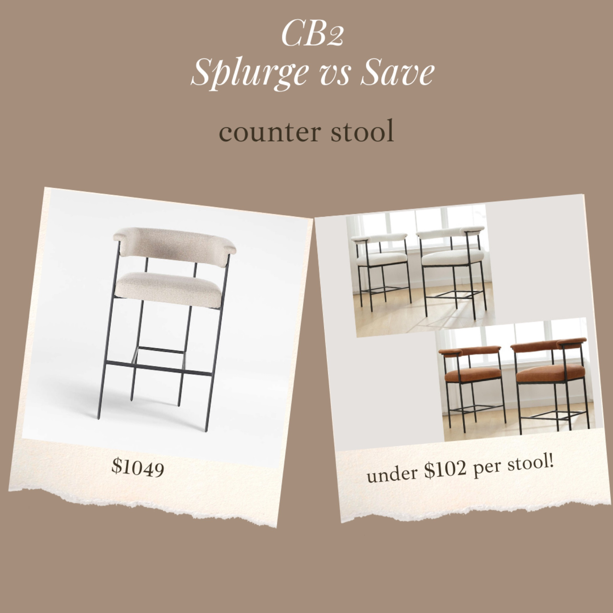 These popular high end inspired counter height stools are finally back in stock!! Now come in a brown (& black not pictured) style too! 

#LTKSaleAlert #LTKStyleTip #LTKHome