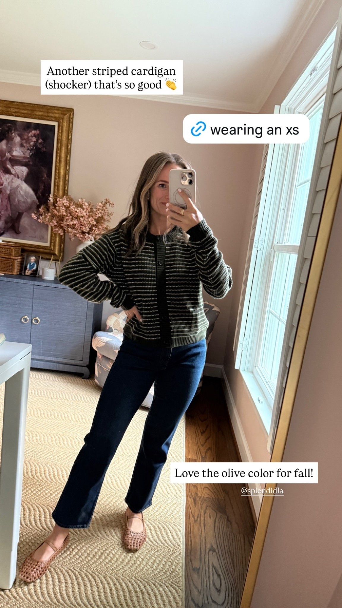 Love the olive color for fall! Another striped cardigan (shocker) that’s so good 👏 I’m wearing an xs

#LTKStyleTip #LTKSeasonal