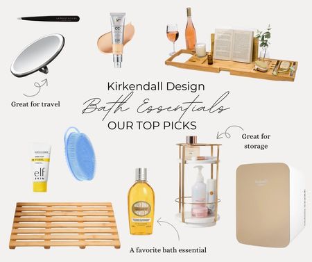 Check out our top picks for bath essentials! From great travel items to your shower essentials, we got you covered! #kirkendalldesign

#LTKhome #LTKbeauty #LTKtravel