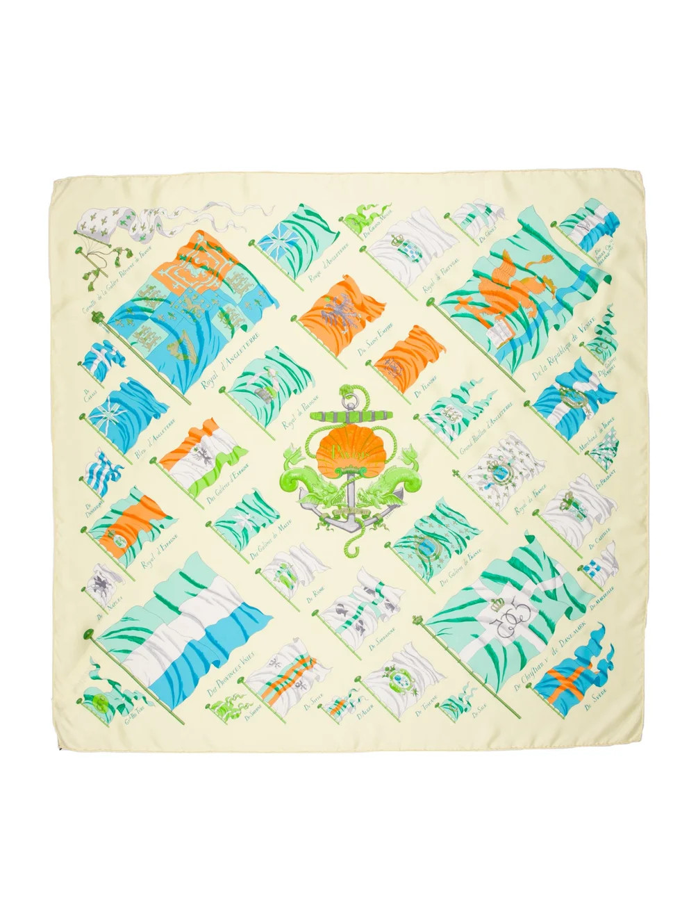 Hermès Pavois Silk Scarf - Yellow Scarves and Shawls, Accessories - HER838114 | The RealReal | The RealReal