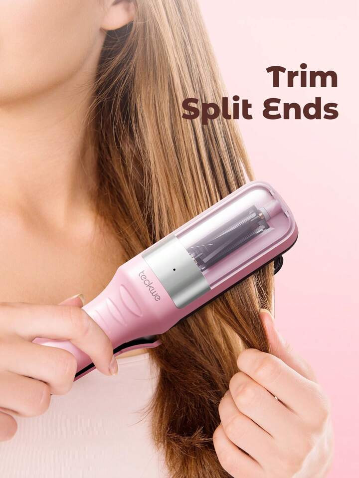 Teckwe Cortador De Cabelo Elétrico, Aparador Automático De Pontas Duplas, Aparelho Elétrico De Corte Total De Cabelos Danificados Com Função De Íons Negativos | SHEIN