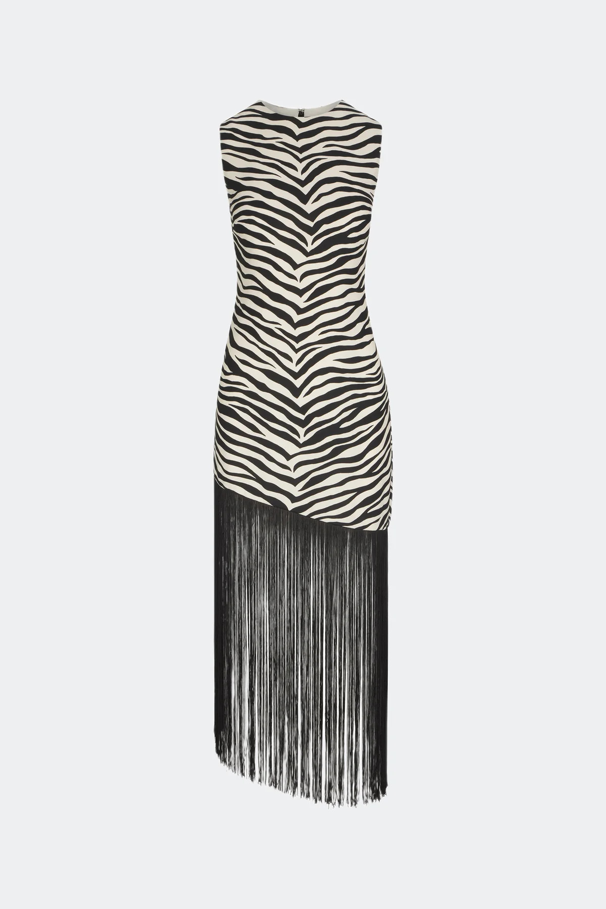Casablanca Fringe Dress in Zebra Print | SIMONMILLER | Simon Miller