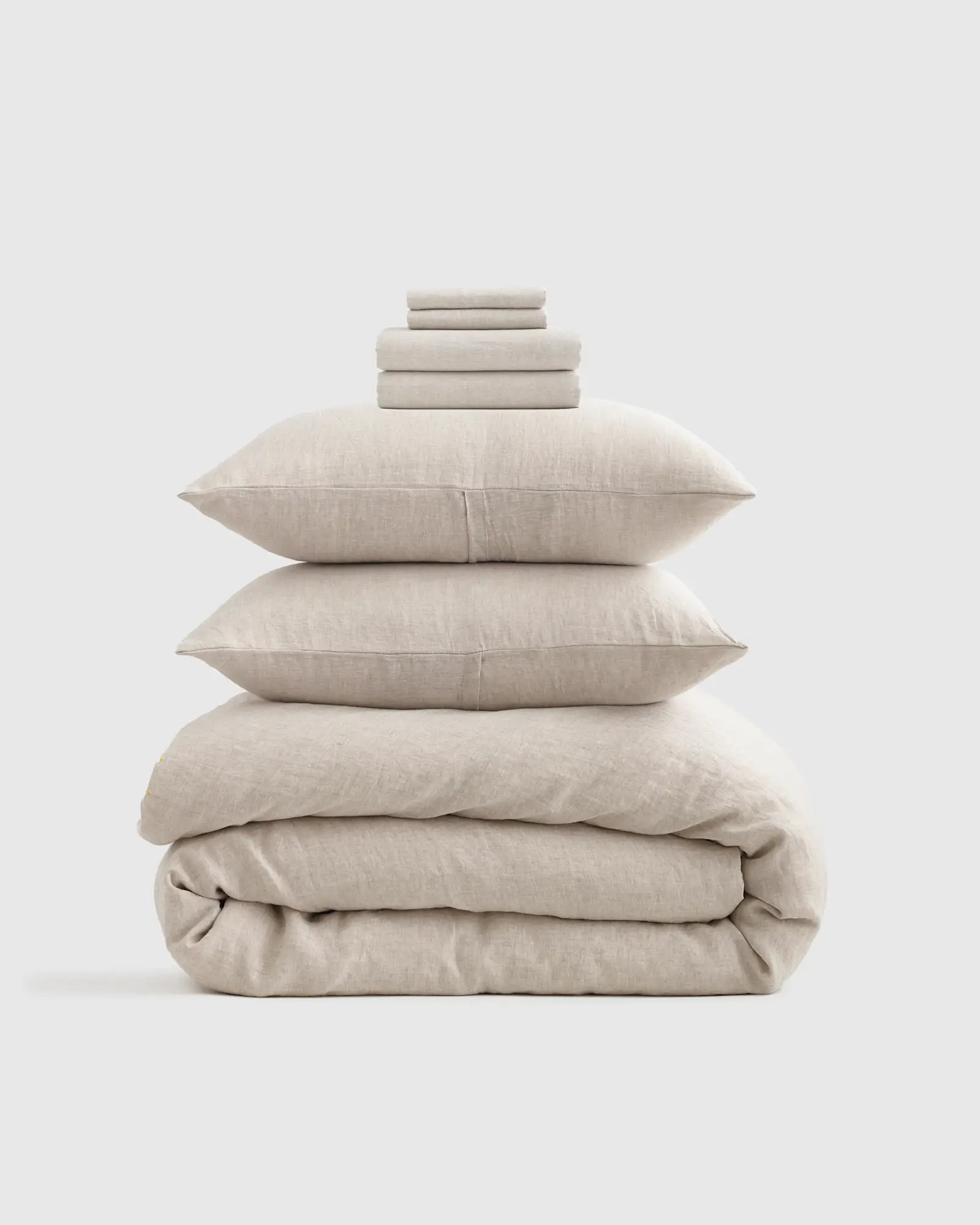 European Linen Chambray Deluxe Bedding Bundle in Natural | Quince