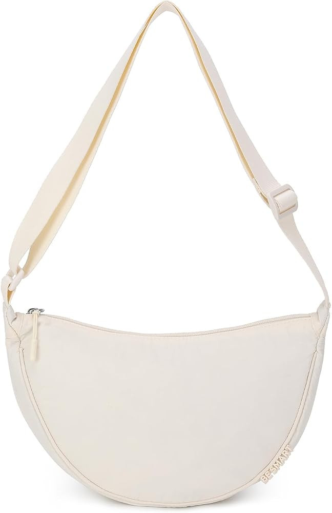 BESMART Small Nylon Crescent Crossbody Bag for Women Men Trendy, Waterproof Crescent Sling, Light... | Amazon (US)