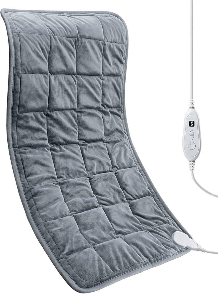Weighted Heating Pad 17''x 33" XXXL Electric Heating Pad for Back Pain Relief, 5LBS with 6 Heat S... | Amazon (US)