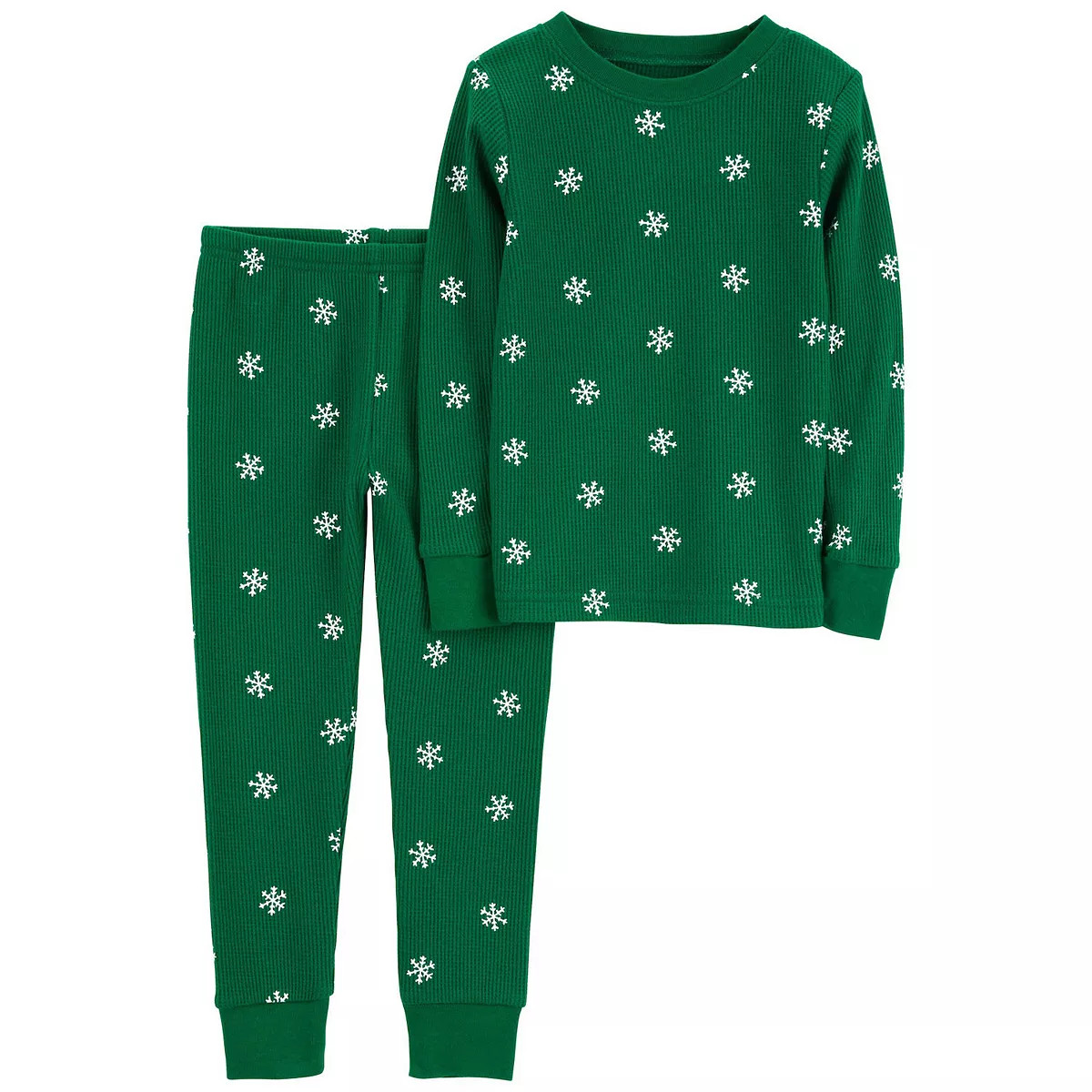 Baby, Toddler and Kids' Carter's 2-Piece Christmas Snowflake Thermal Pajama Top & Pajama Pants Se... | Kohl's