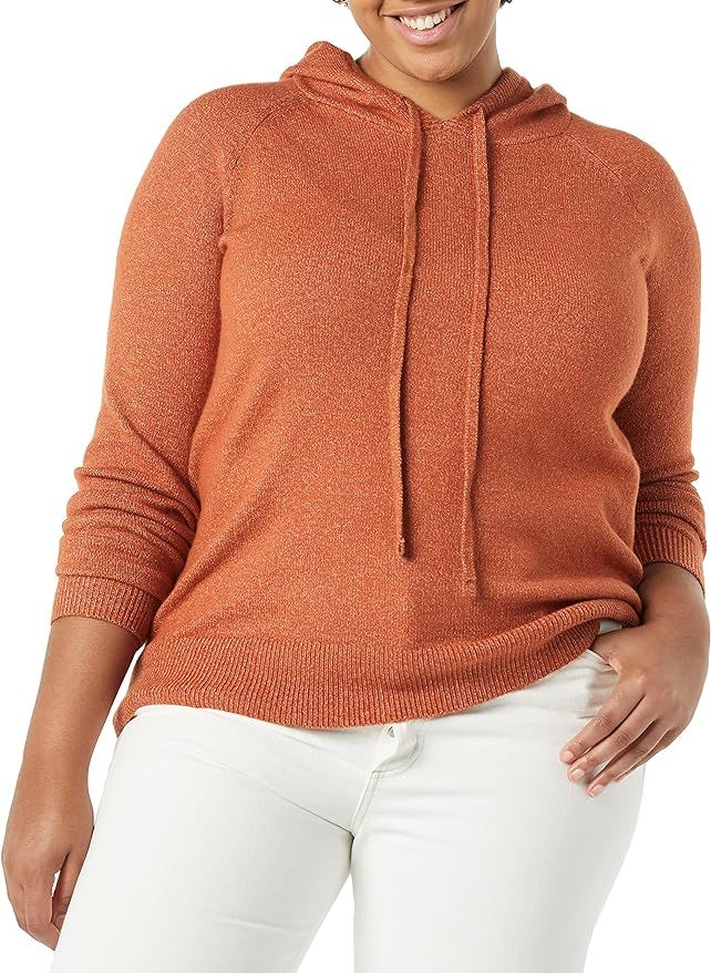 Amazon.com: Amazon Essentials Women's Soft Touch Hooded Pullover Sweater, Dark Red, X-Small : Clo... | Amazon (US)